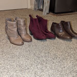 Stylish Women's Ankle Boots Bundle Size 7